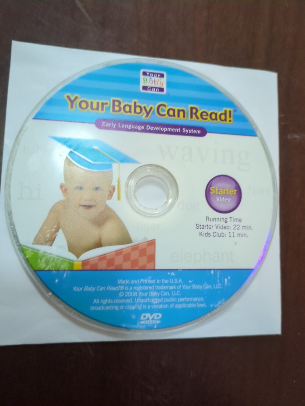 Your Baby Can Read: Early Language Development System (DVD Starter) disc only
